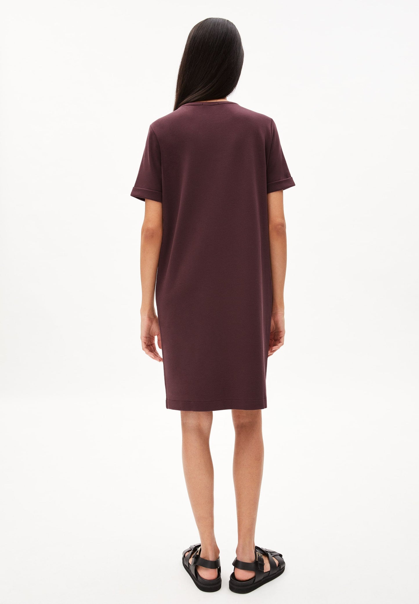 Robe t-shirt prune en viscose ecovero - maailana fudge