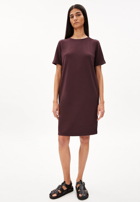 Robe t-shirt prune en viscose ecovero - maailana fudge