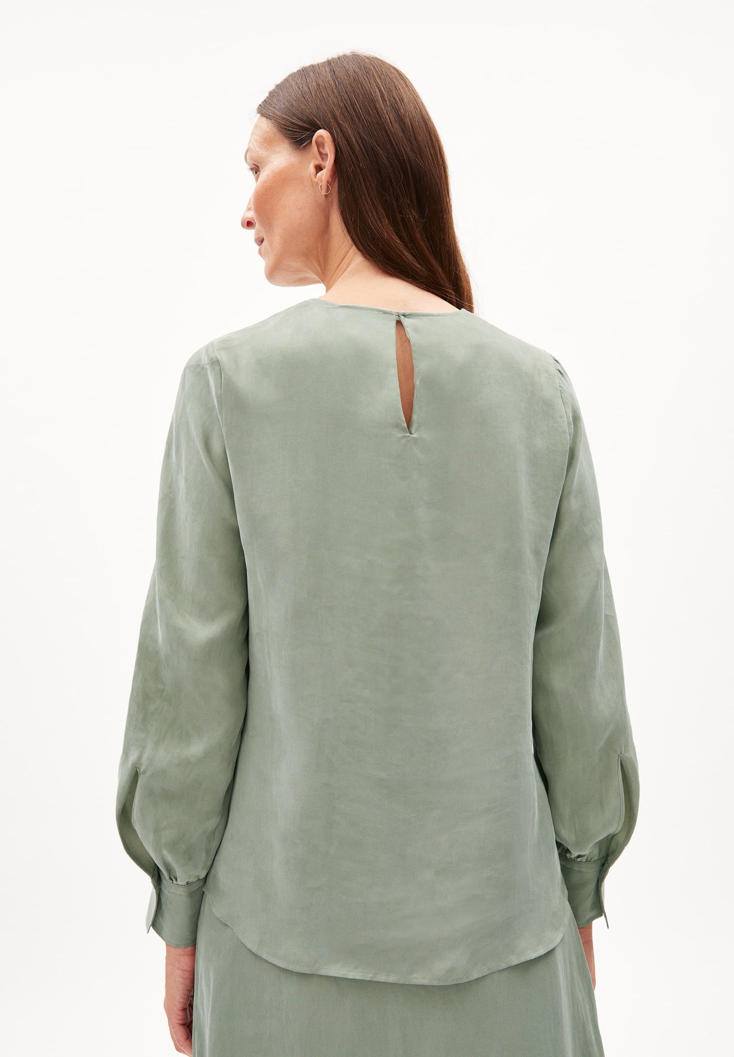 Blouse en tencel | Vert "maaluka grey green