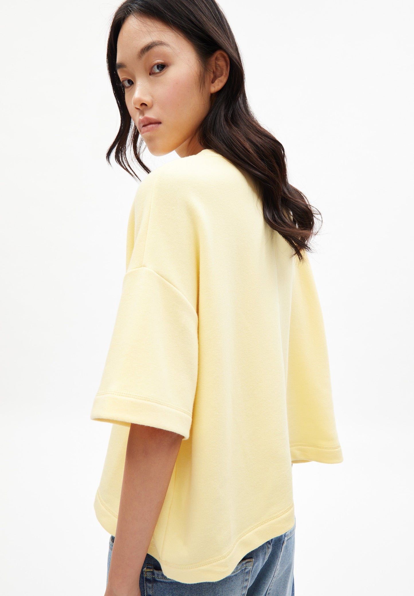 Top ample jaune en coton bio - maarieka straw