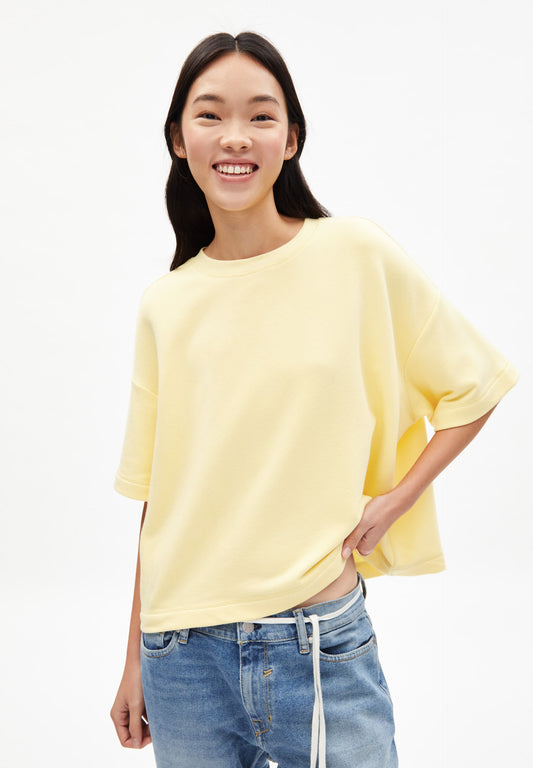 Top ample jaune en coton bio - maarieka straw