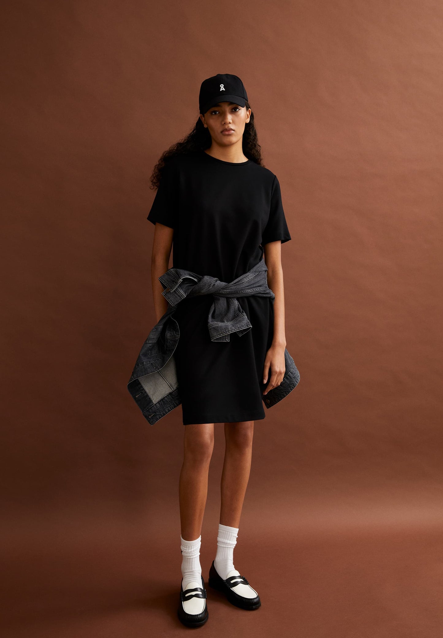 Robe droite en ecovero | noir "maariliana black"