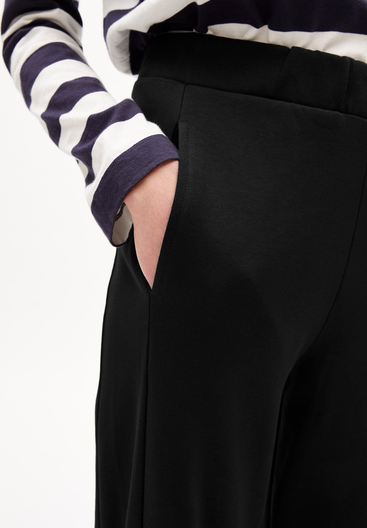 Pantalon ample noir en coton bio - maarle