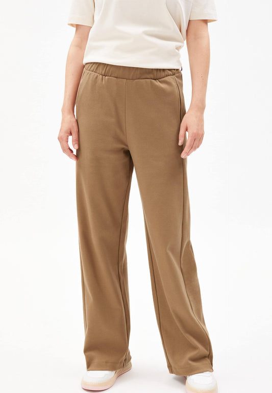 Pantalon ample amande en coton bio - maarle