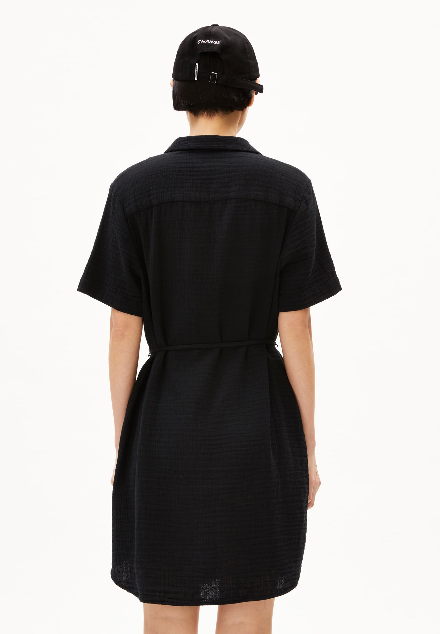 Robe en gaze de coton bio | noir "mabelaa musselin - black"