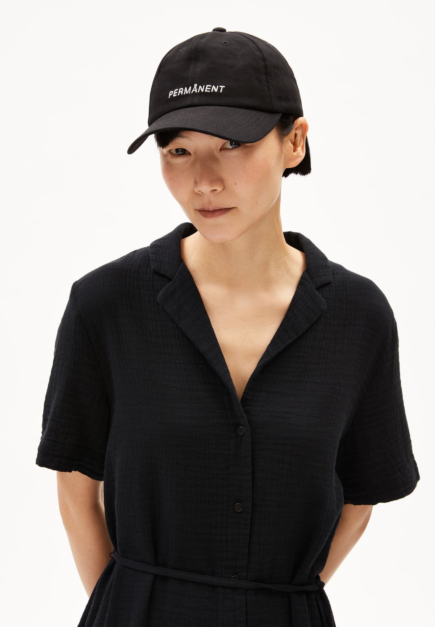 Robe en gaze de coton bio | noir "mabelaa musselin - black"