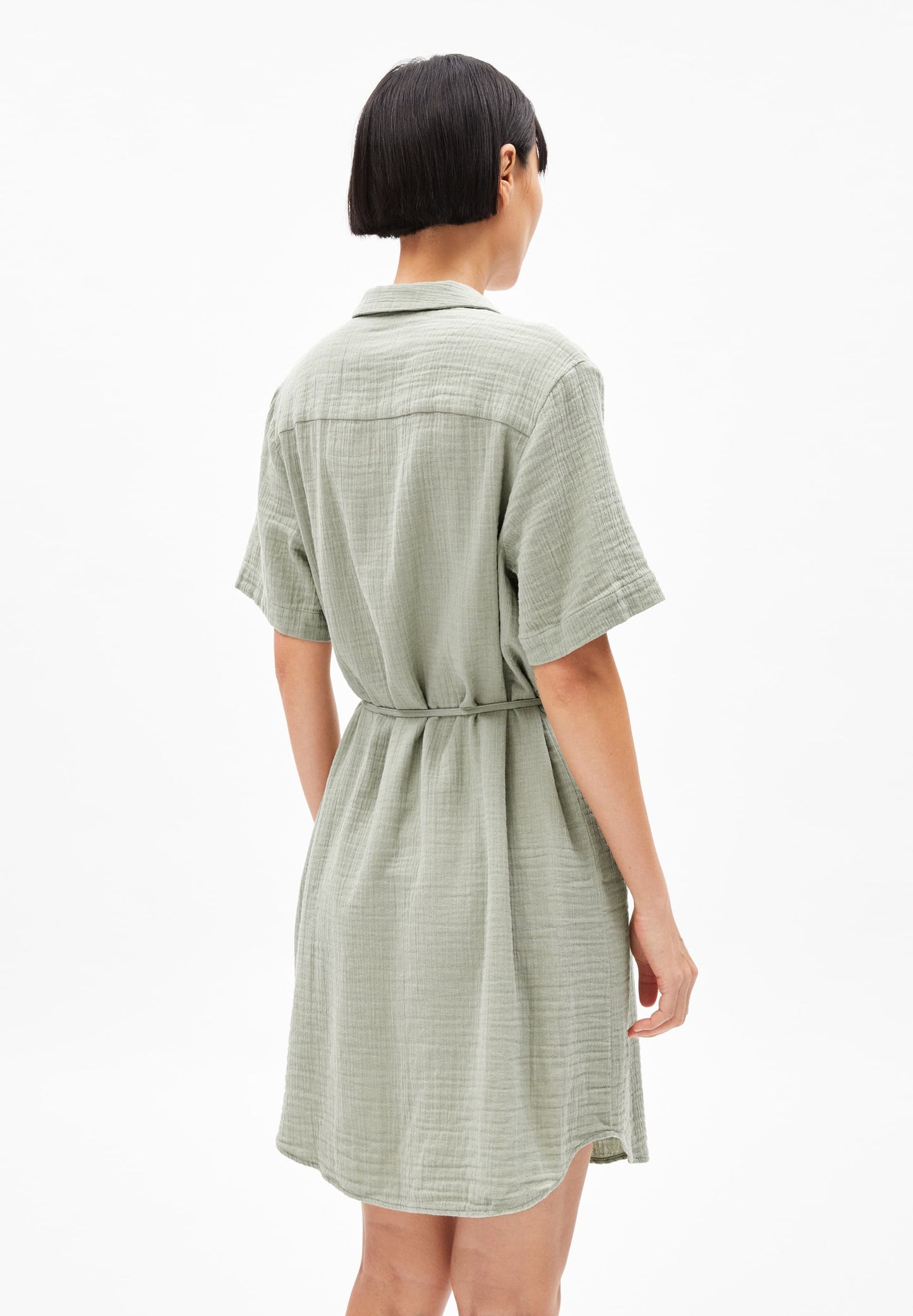 Robe en gaze de coton bio | vert clair "mabelaa musselin - seagreen"