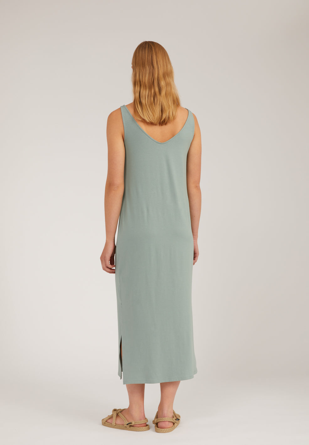 Robe longue vert d'eau en lenzing - Madalenaa
