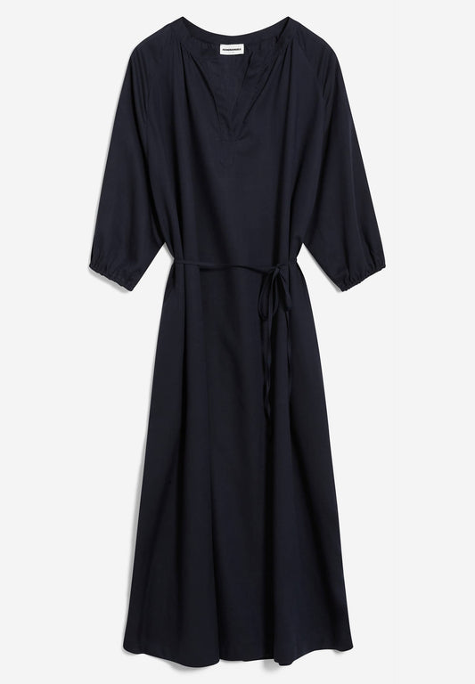 Robe longue marine en tencel - madithaa night sky