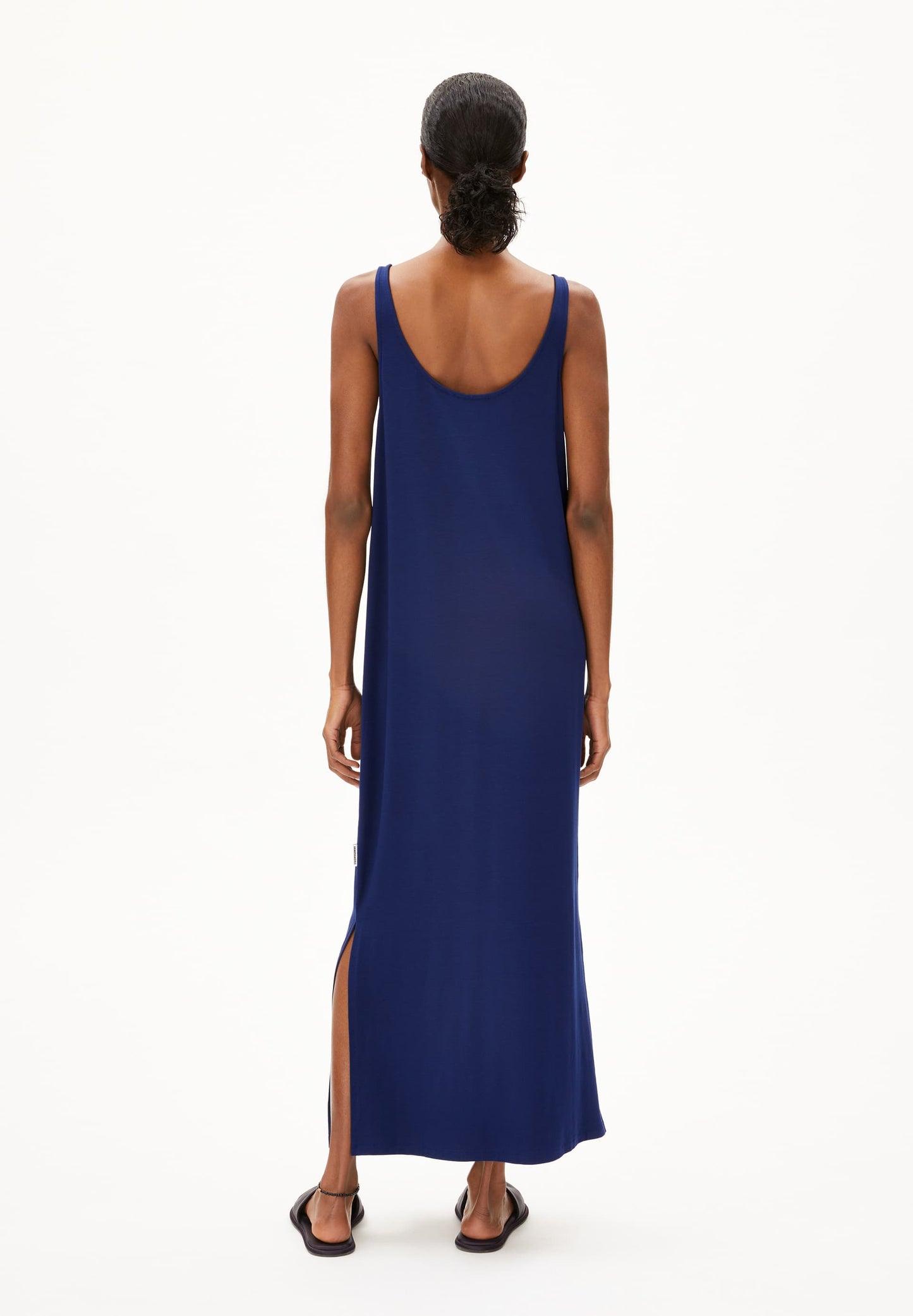 Robe en coton biologique | bleu "maeliaa solid - blue noon"