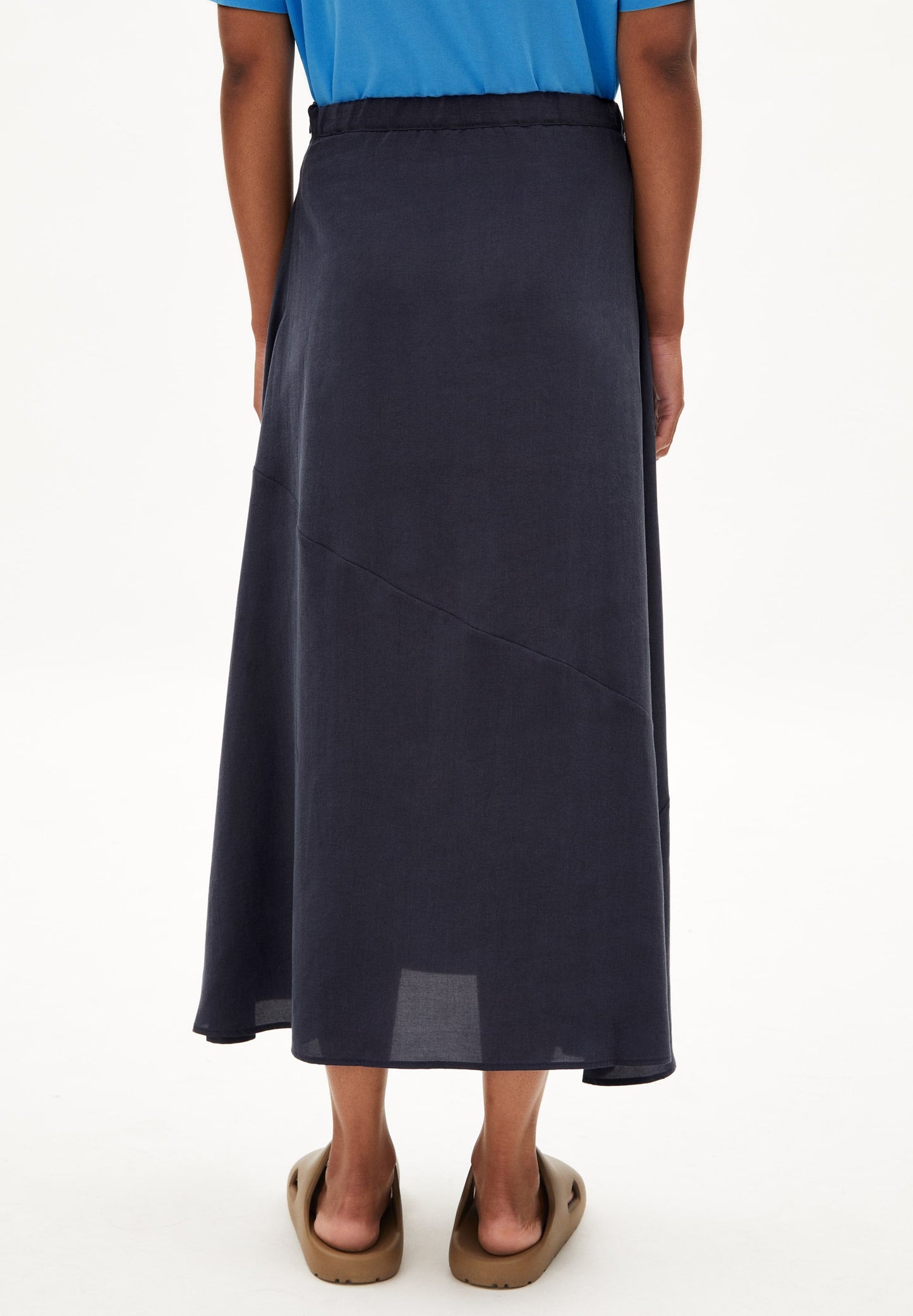 Jupe longue marine en tencel - magaali - night sky