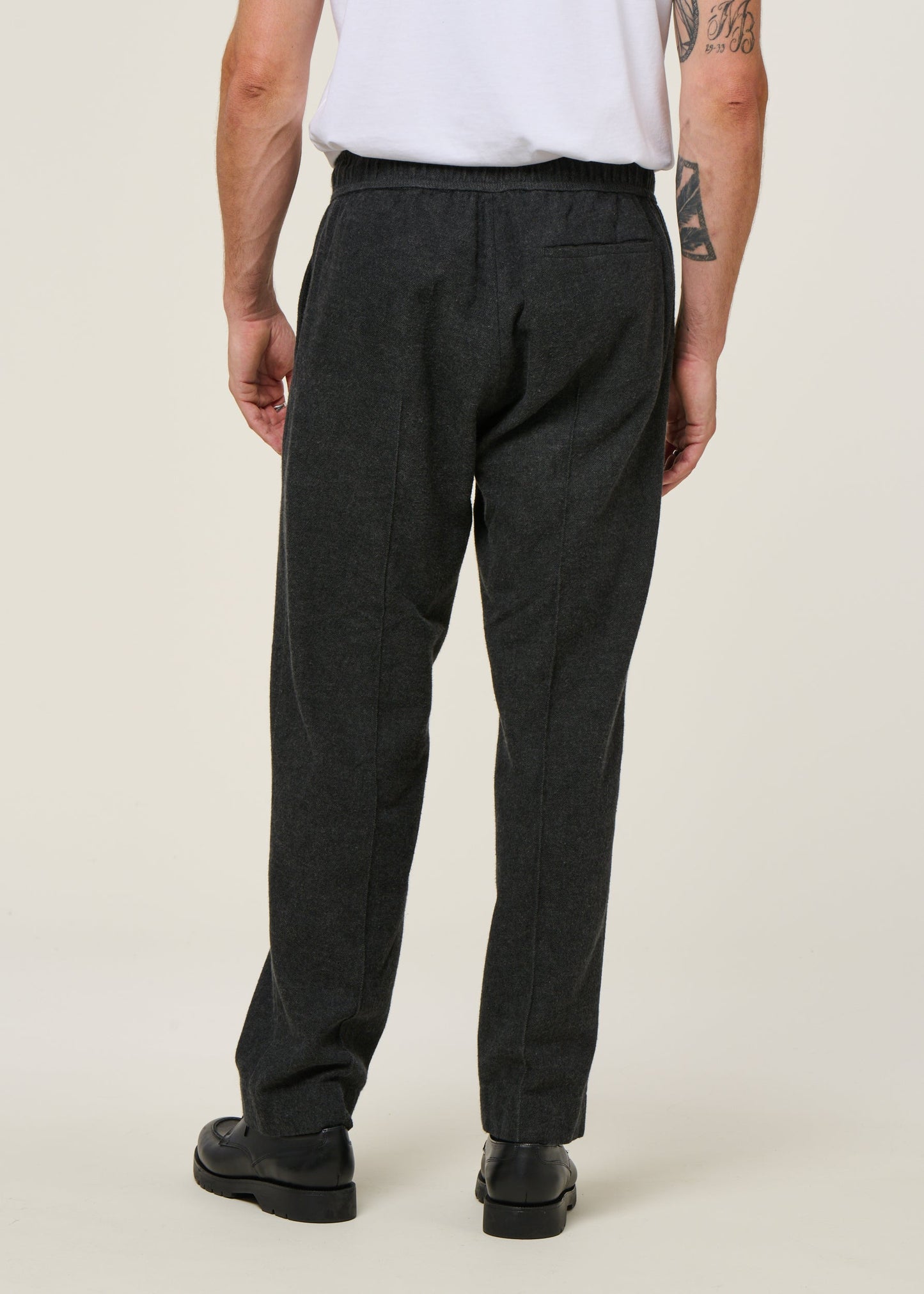 Pantalons flanelle en coton bio | gris "magnus - eco flannel mel grey"
