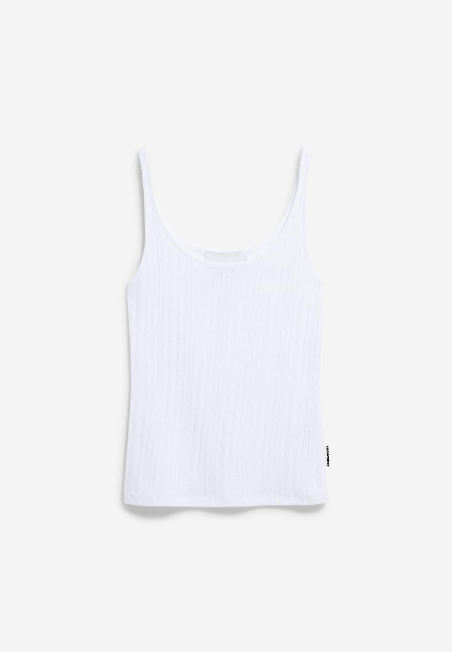 Débardeur pointelle en coton biologique | blanc "mahelitaa - white"