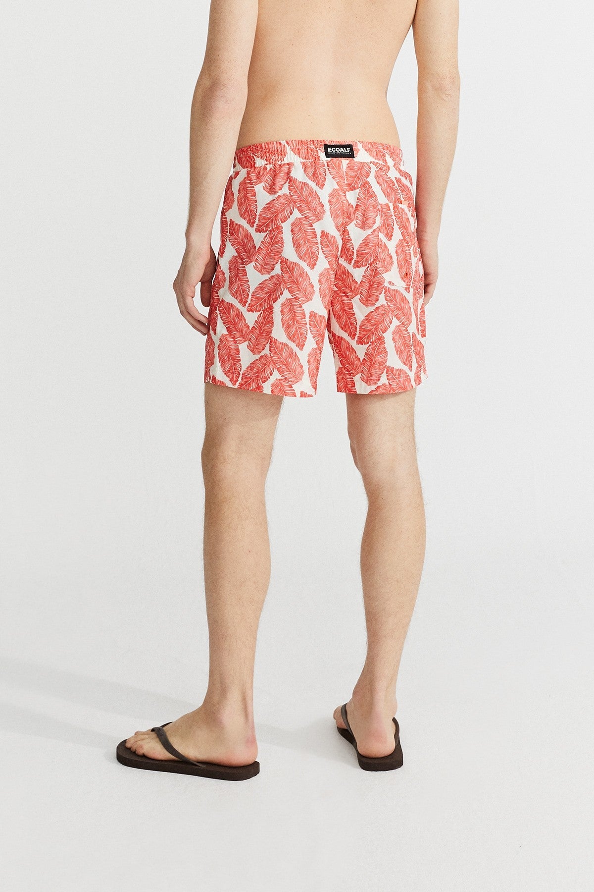 Short de bain à motifs corail recyclé