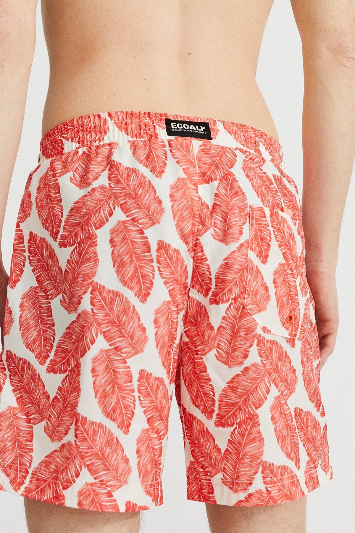 Short de bain à motifs corail recyclé