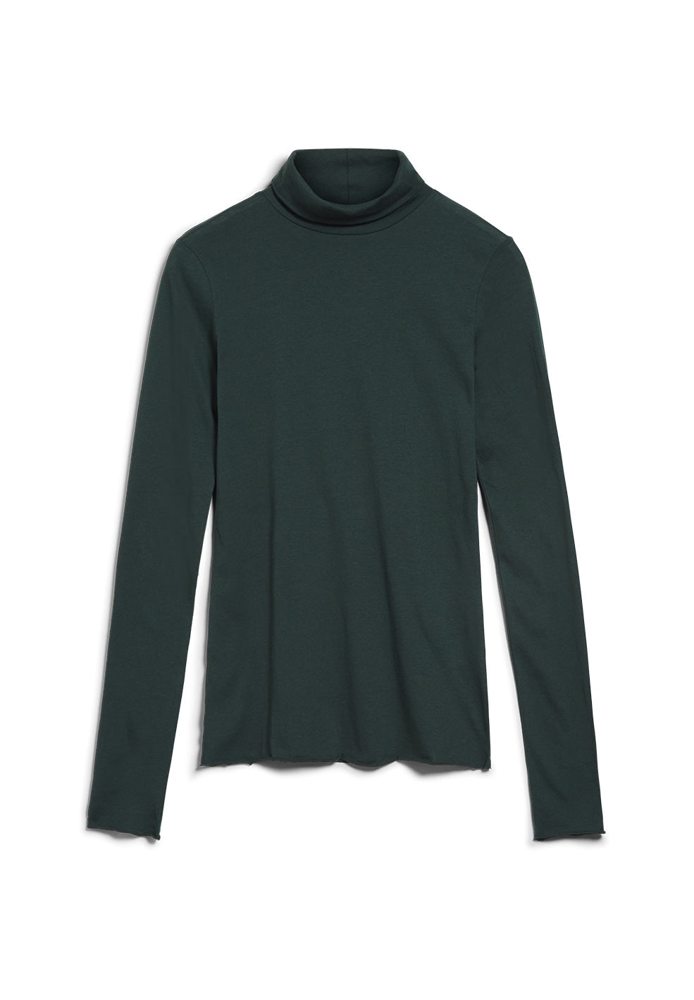 T-shirt manches longues à col roulé vert bouteille - MALENAA