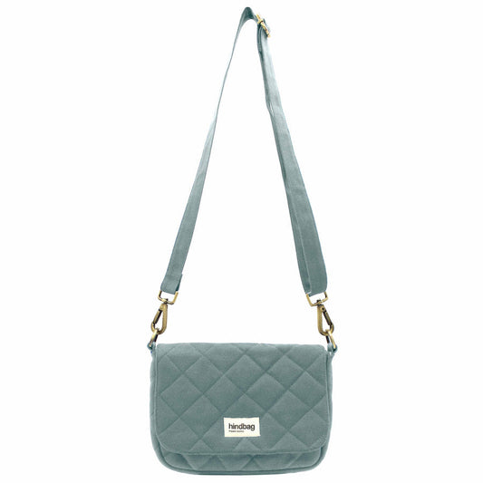 Sac bandoulière matelassé en coton bio | sauge "margault sauge matelasse"