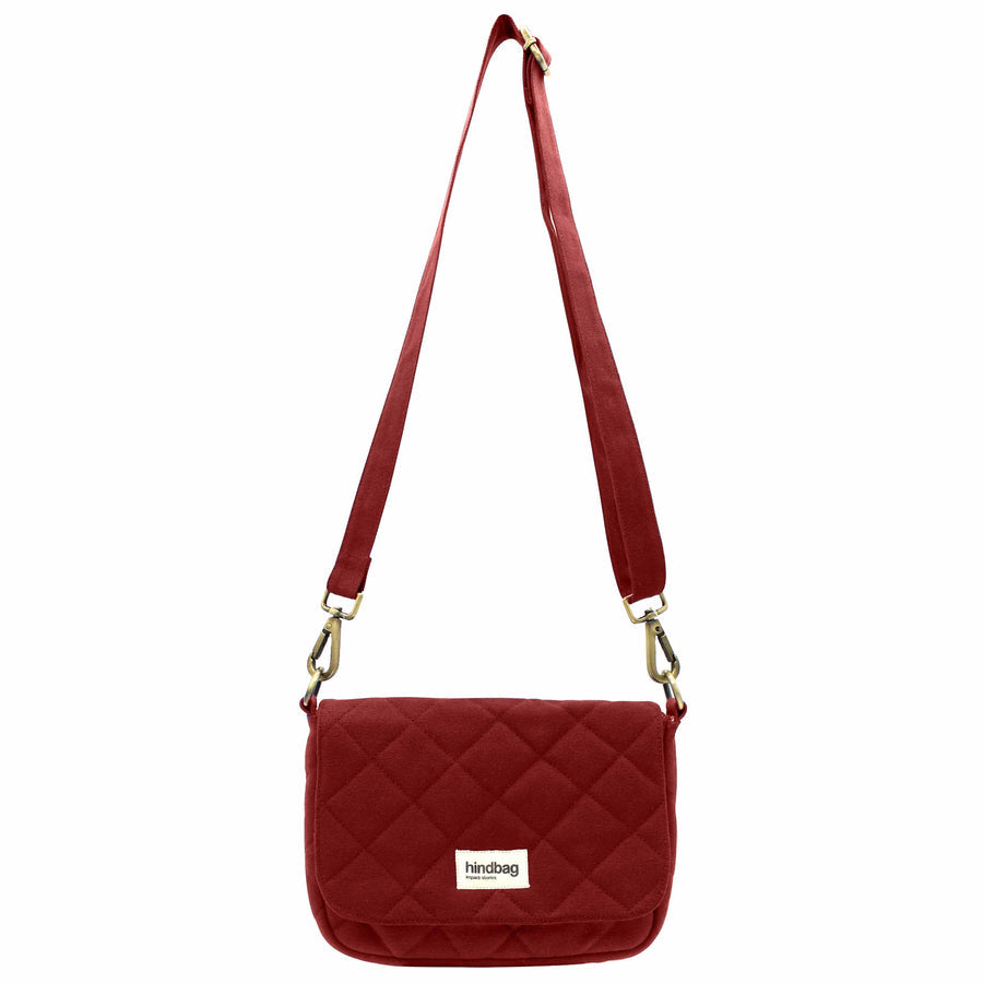 Sac bandoulière matelassé en coton bio | terracota "margault terracotta matelasse"