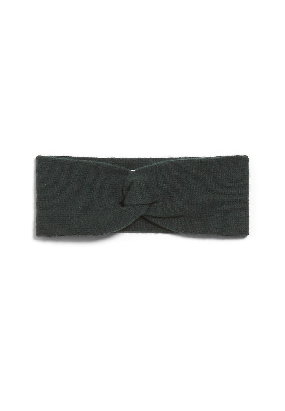 Bandeau vert bouteille en coton bio et laine bio - maritaa