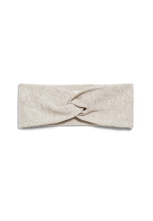 Bandeau beige en coton et laine bio - Maritaa