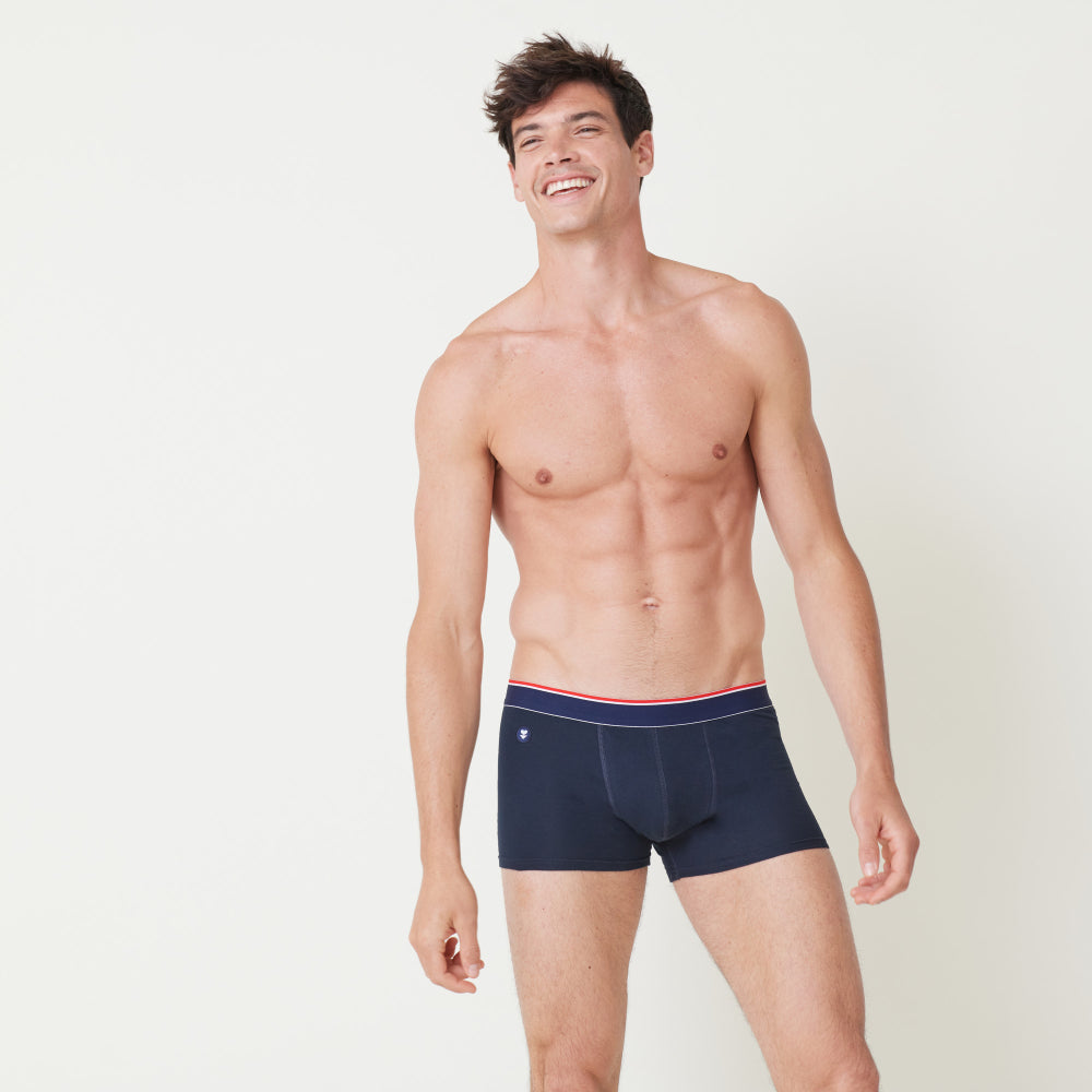 Boxer made in France en coton bio | marine "marius plus marine lsf"