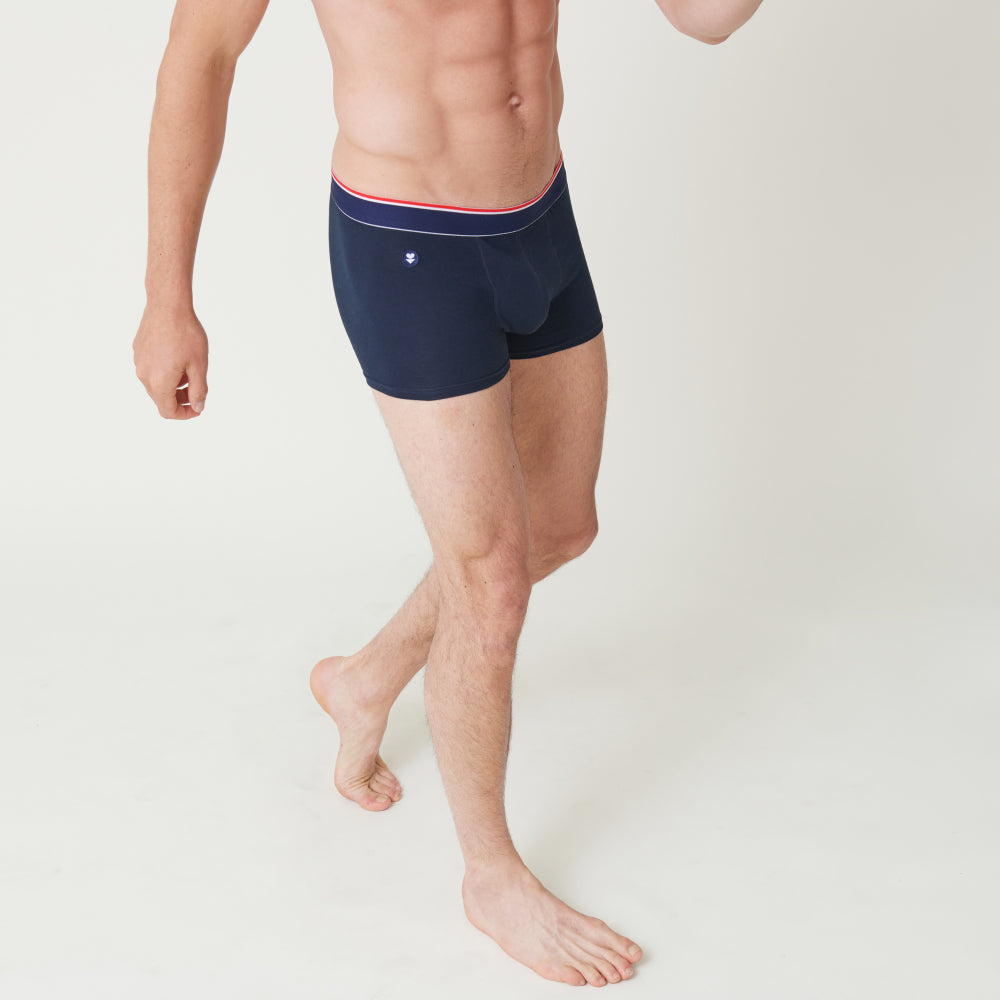 Boxer made in France en coton bio | marine "marius plus marine lsf"