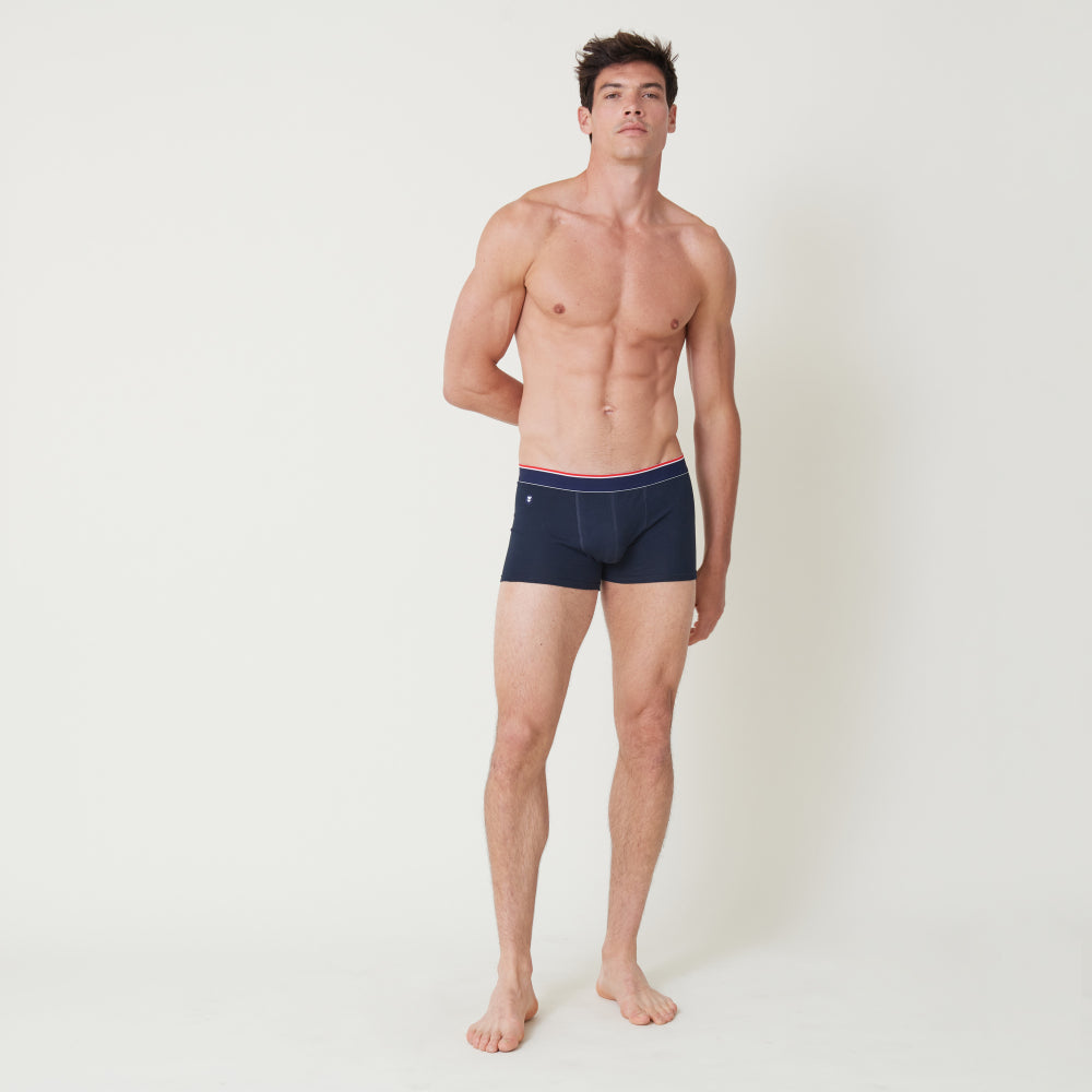 Boxer made in France en coton bio | marine "marius plus marine lsf"