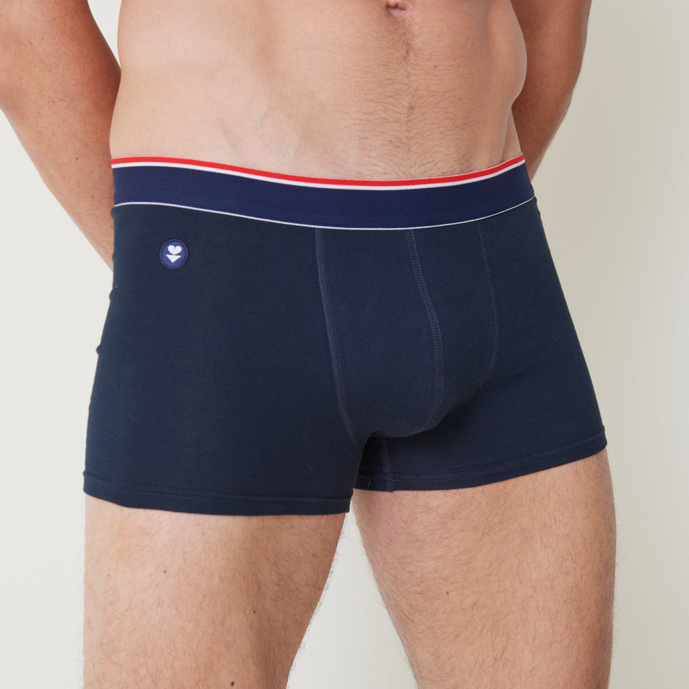 Boxer made in France en coton bio | marine "marius plus marine lsf"