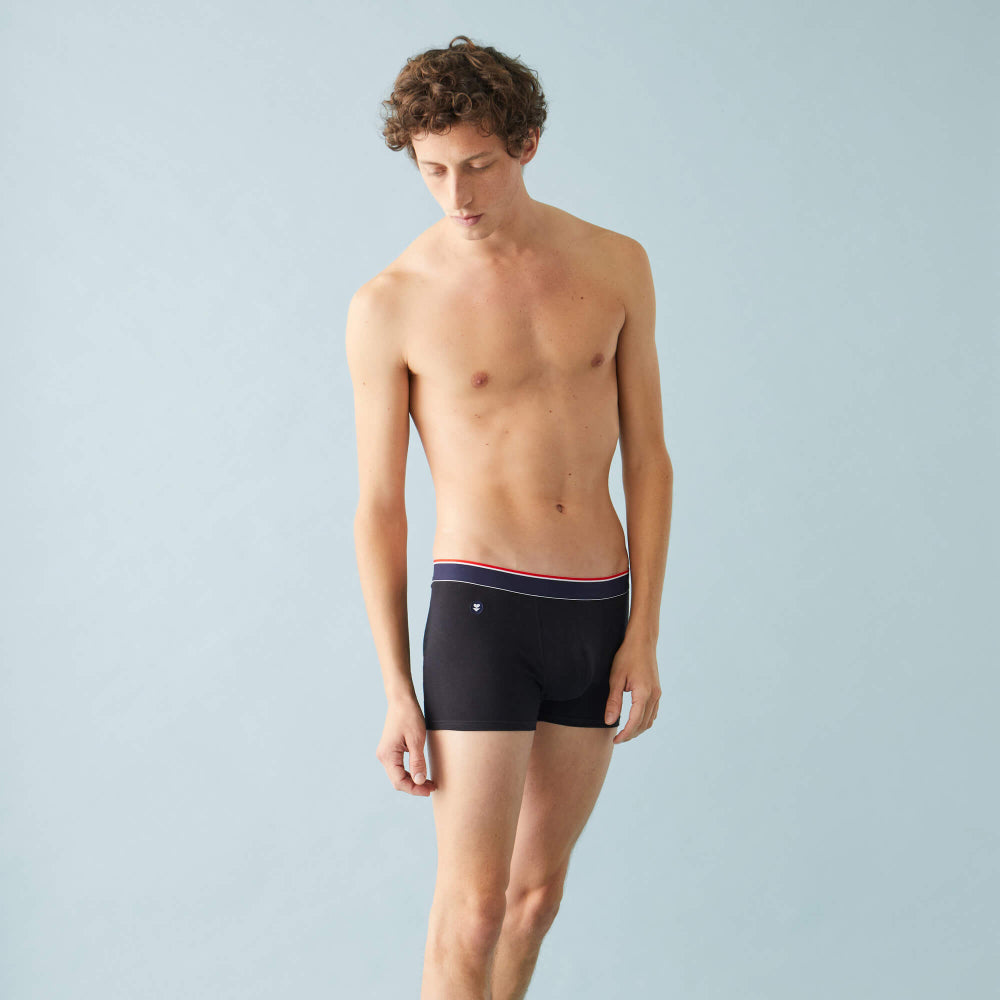 Boxer made in France en coton bio | noir "marius plus"