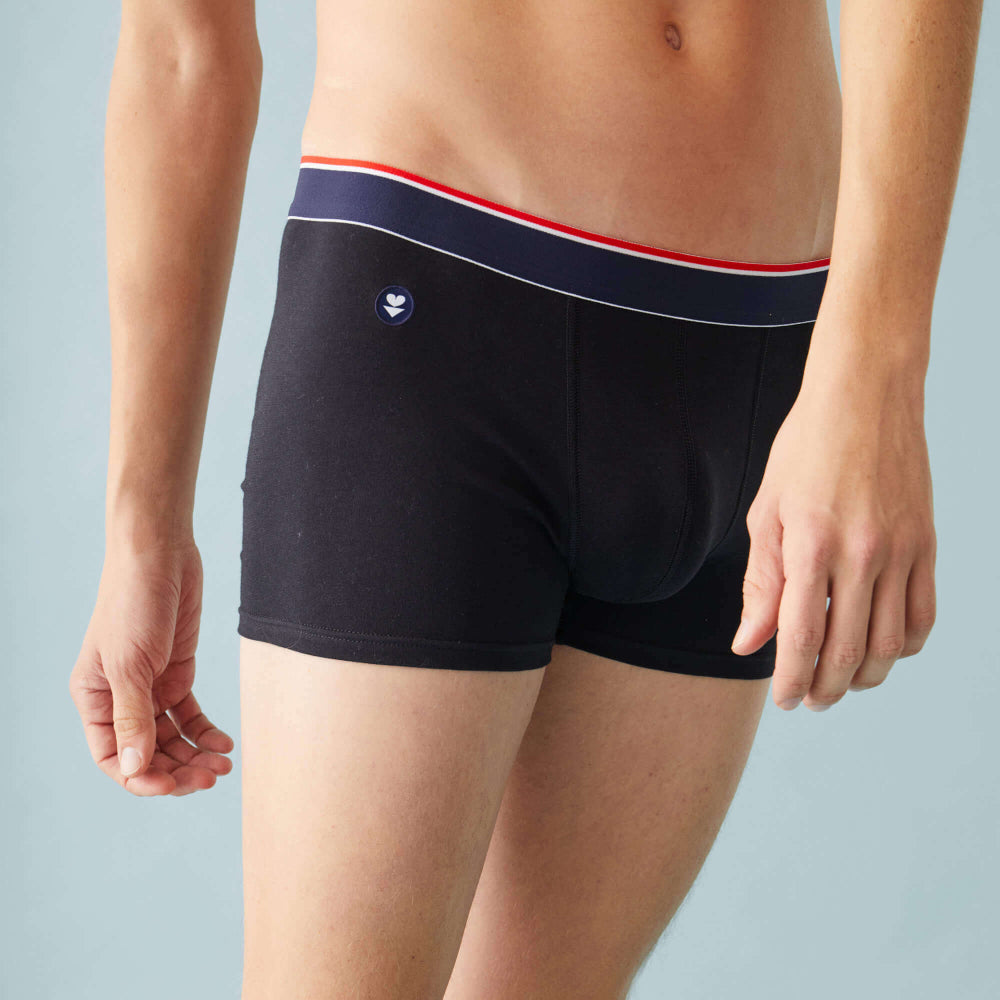 Boxer made in France en coton bio | noir "marius plus"