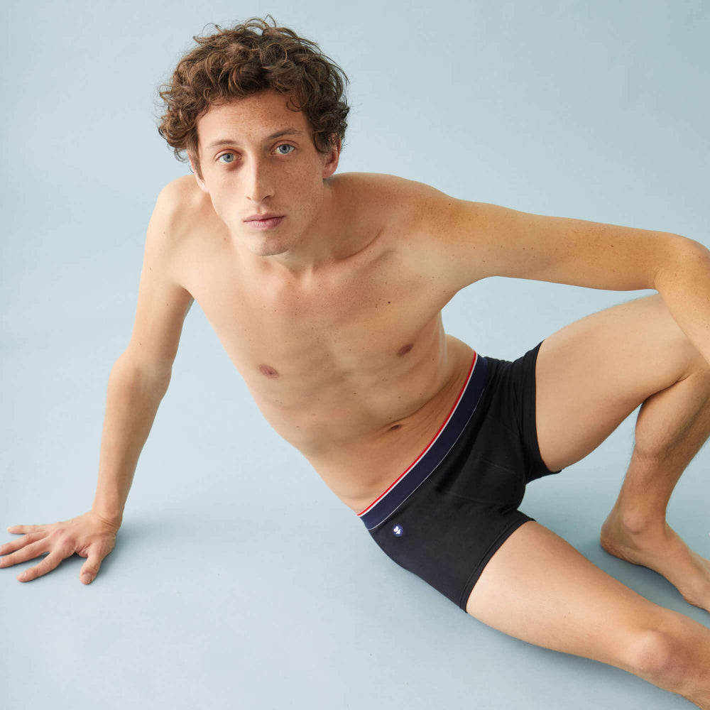 Boxer made in France en coton bio | noir "marius plus"