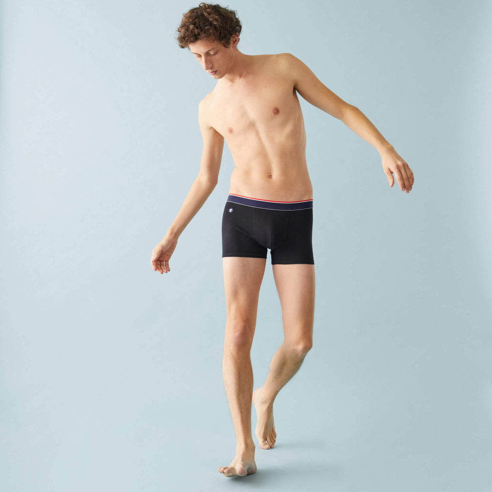Boxer made in France en coton bio | noir "marius plus"