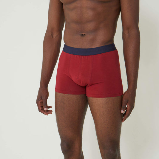 Boxer rouge en coton bio - marius - rouge flamboyant