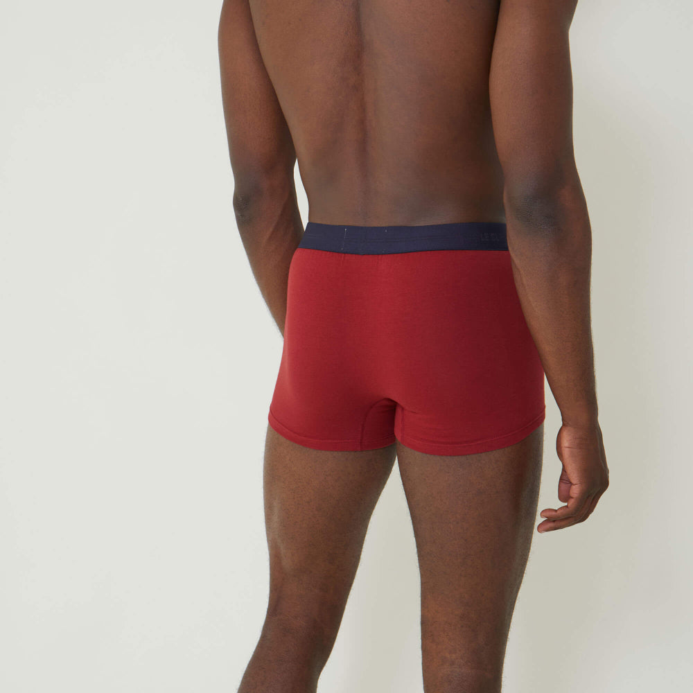 Boxer rouge en coton bio - marius - rouge flamboyant