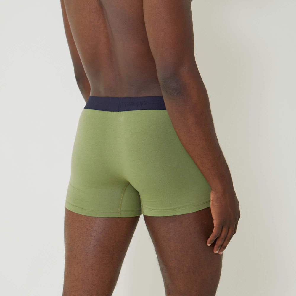 Boxer vert en coton bio - marius - vert olive