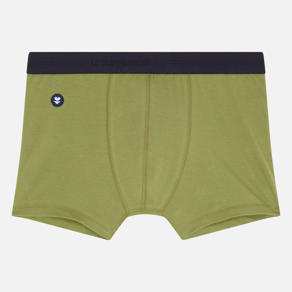 Boxer vert en coton bio - marius - vert olive