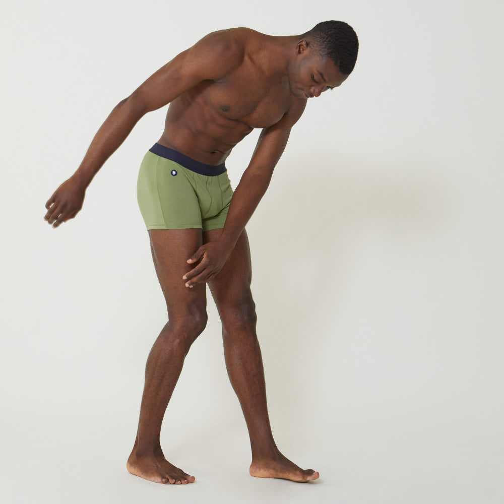 Boxer vert en coton bio - marius - vert olive