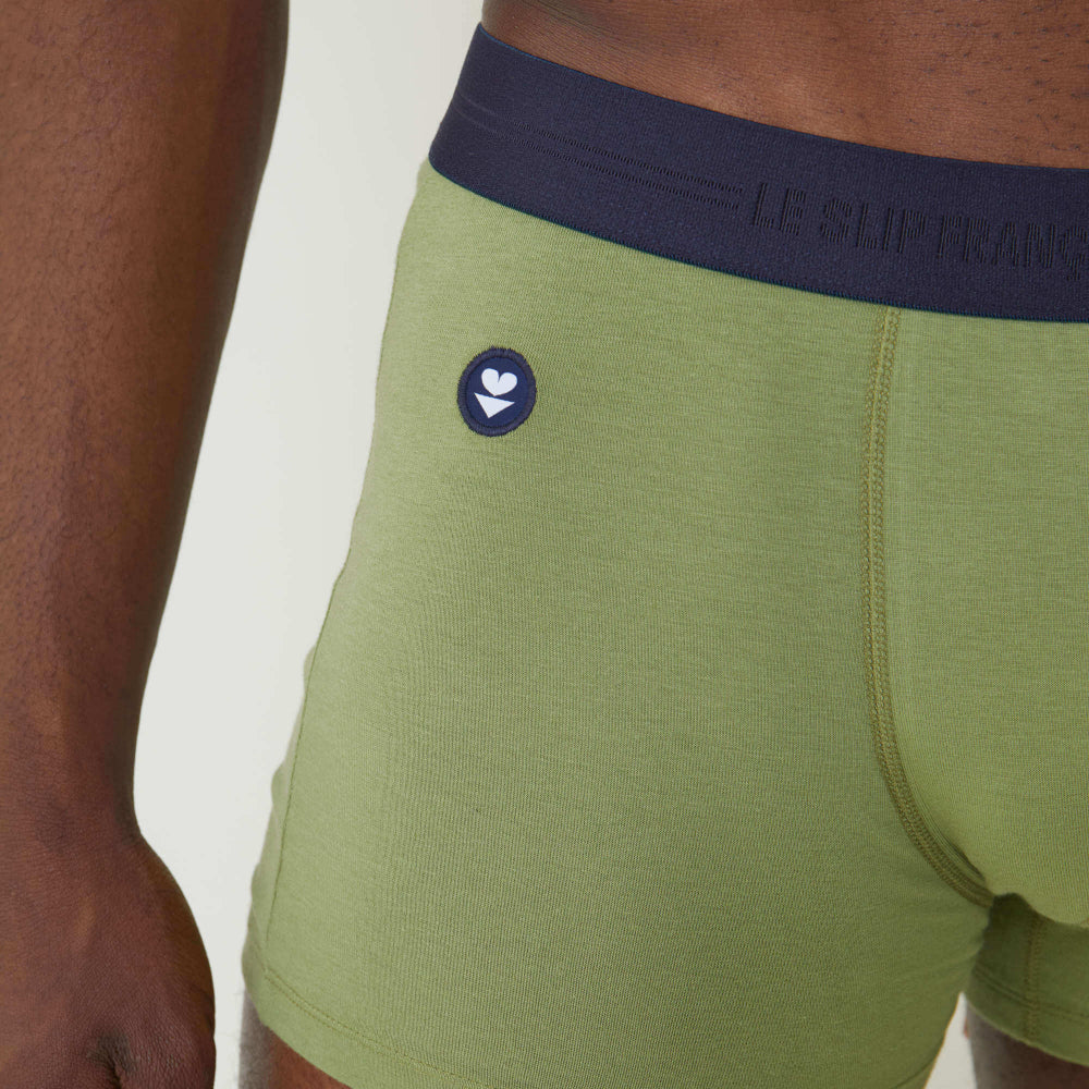 Boxer vert en coton bio - marius - vert olive