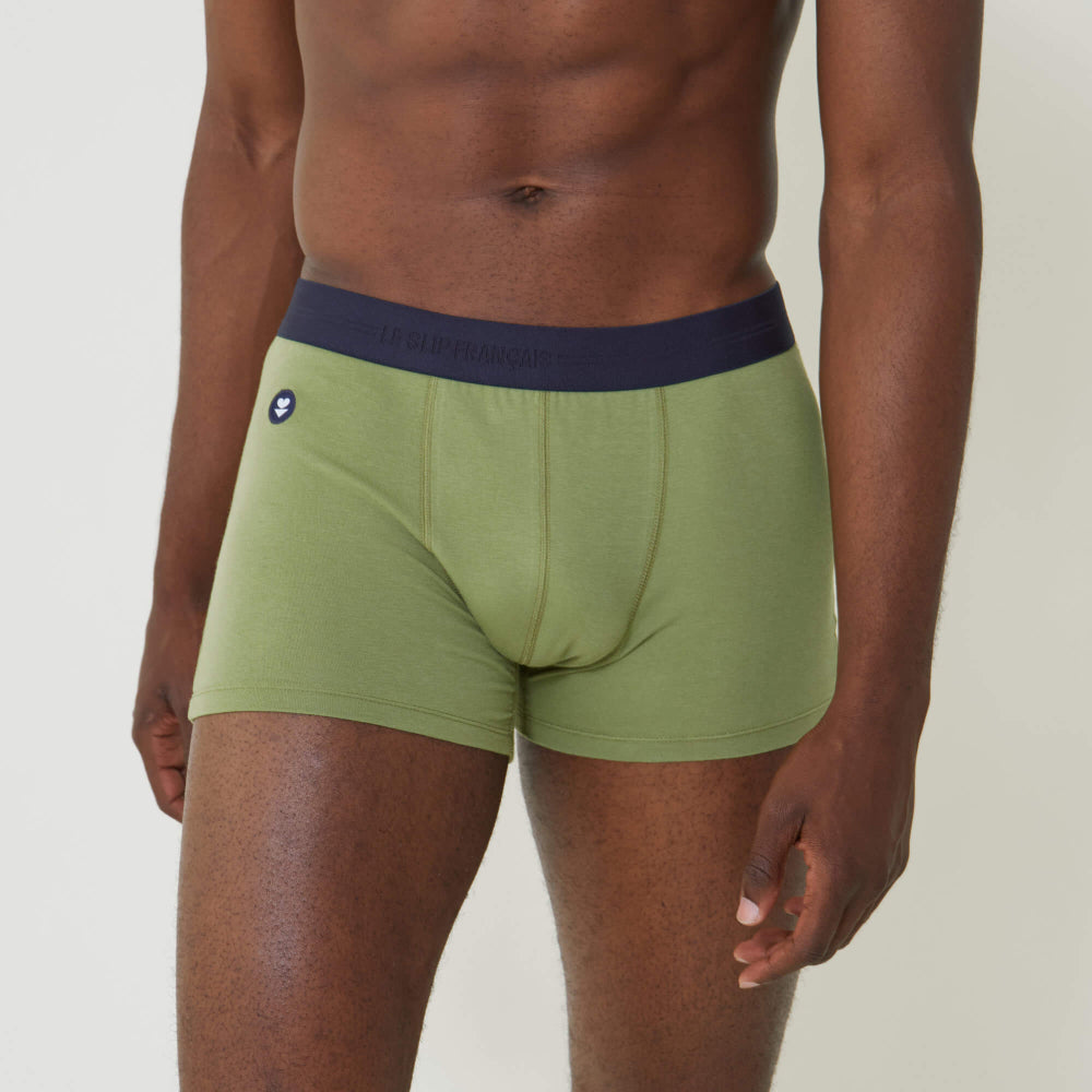 Boxer vert en coton bio - marius - vert olive