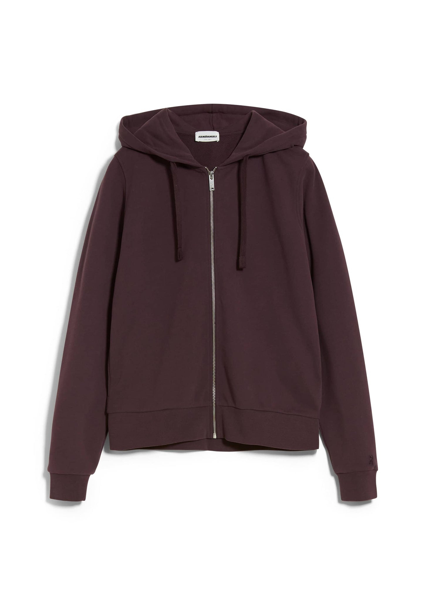 Sweat zippé violet foncé en coton biologique - marlinaa fudge