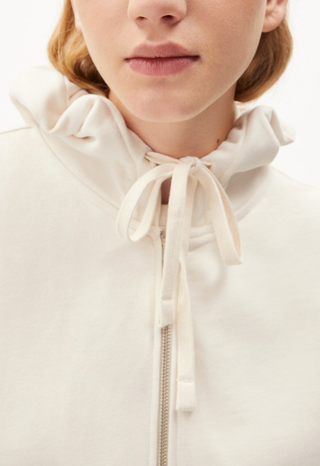Sweat zippé en coton biologique non teint - marlinaa undyed