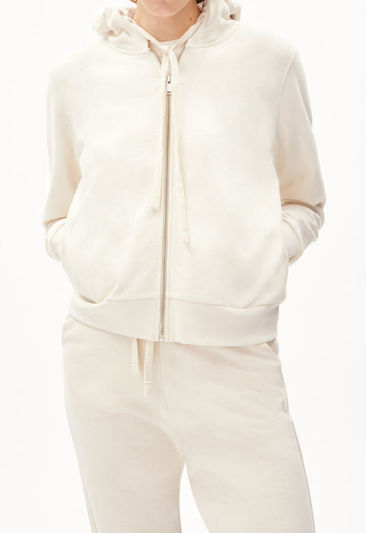 Sweat zippé en coton biologique non teint - marlinaa undyed