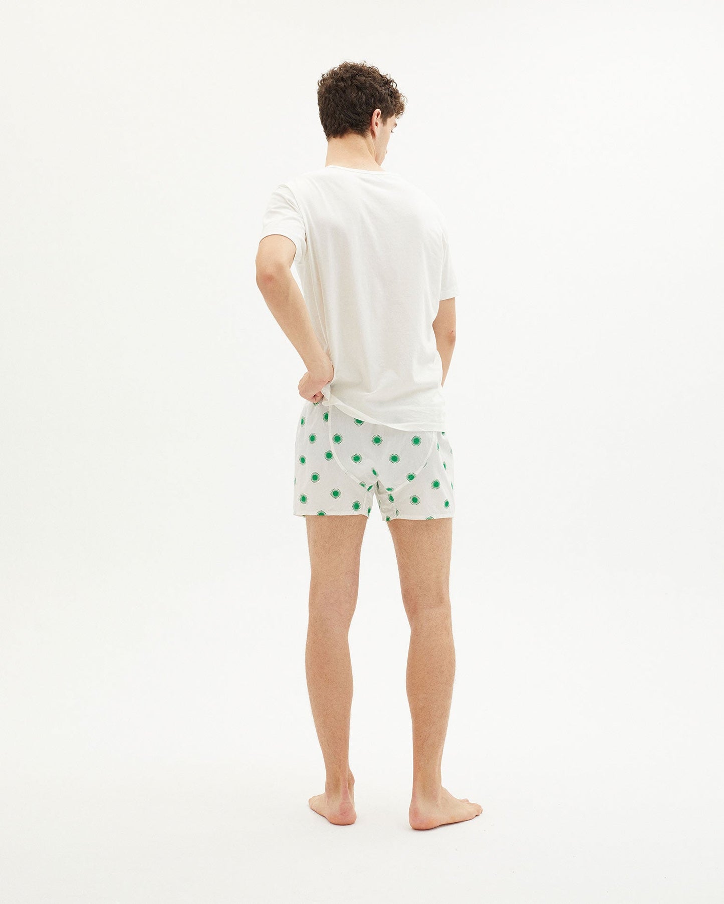 Caleçon blanc à motifs verts - SOL GREEN BOXER