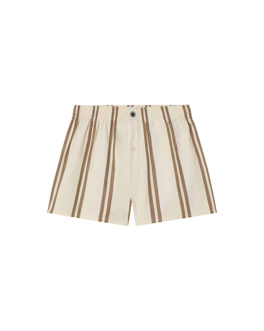 Caleçon en coton bio | écru "Otter stripes boxer"