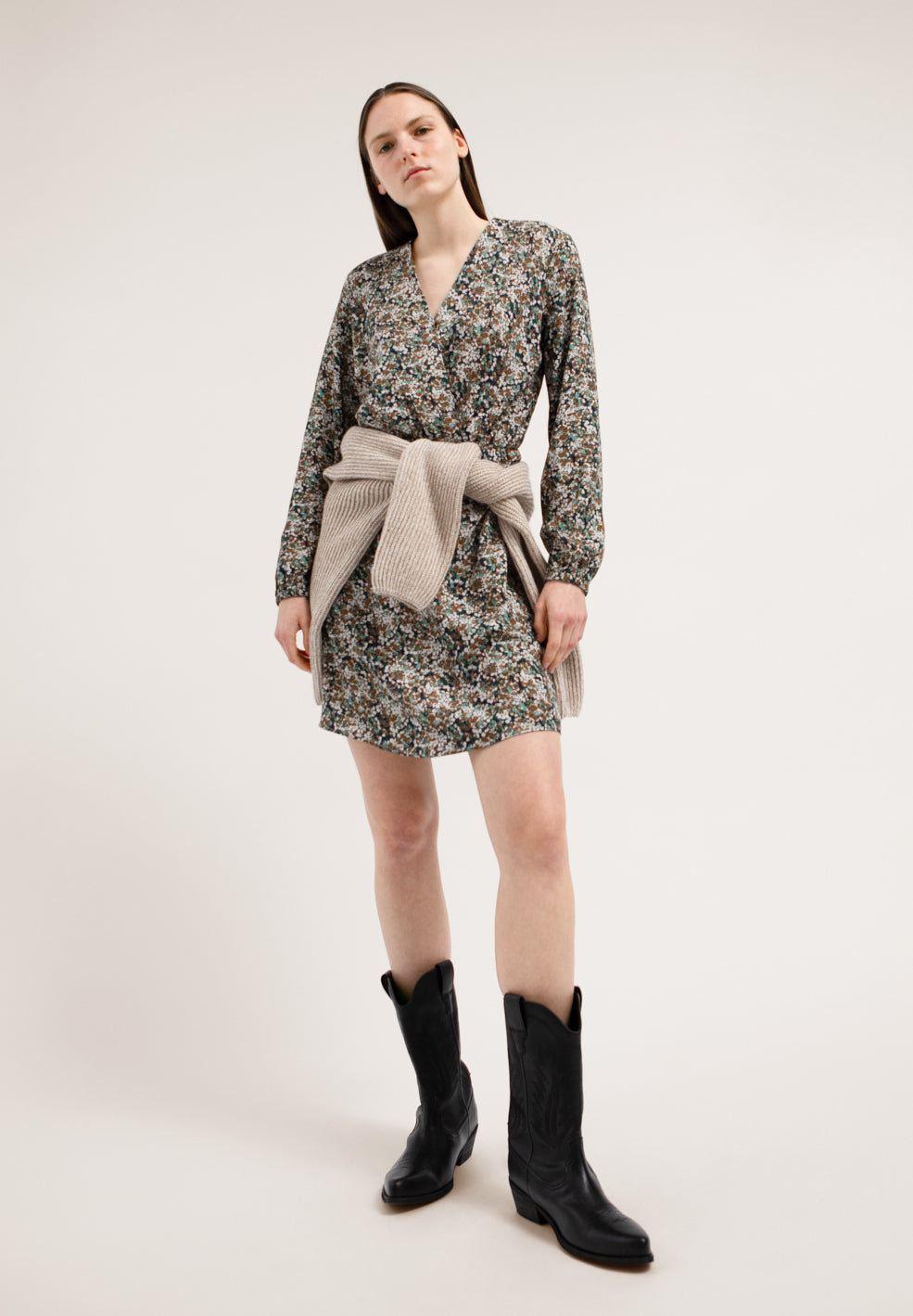 Robe cache-coeur fleurie en lenzing - Megan heather