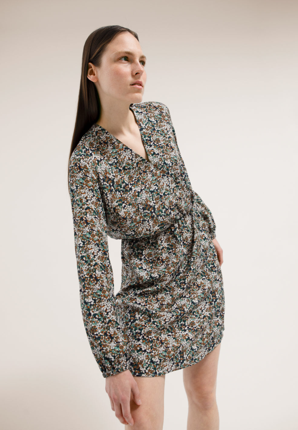 Robe cache-coeur fleurie en lenzing - Megan heather