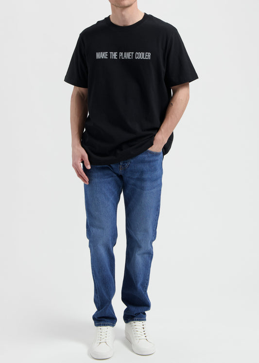 Jean droit en coton bio et coton recyclé - "hank mid tapered - medium stone"