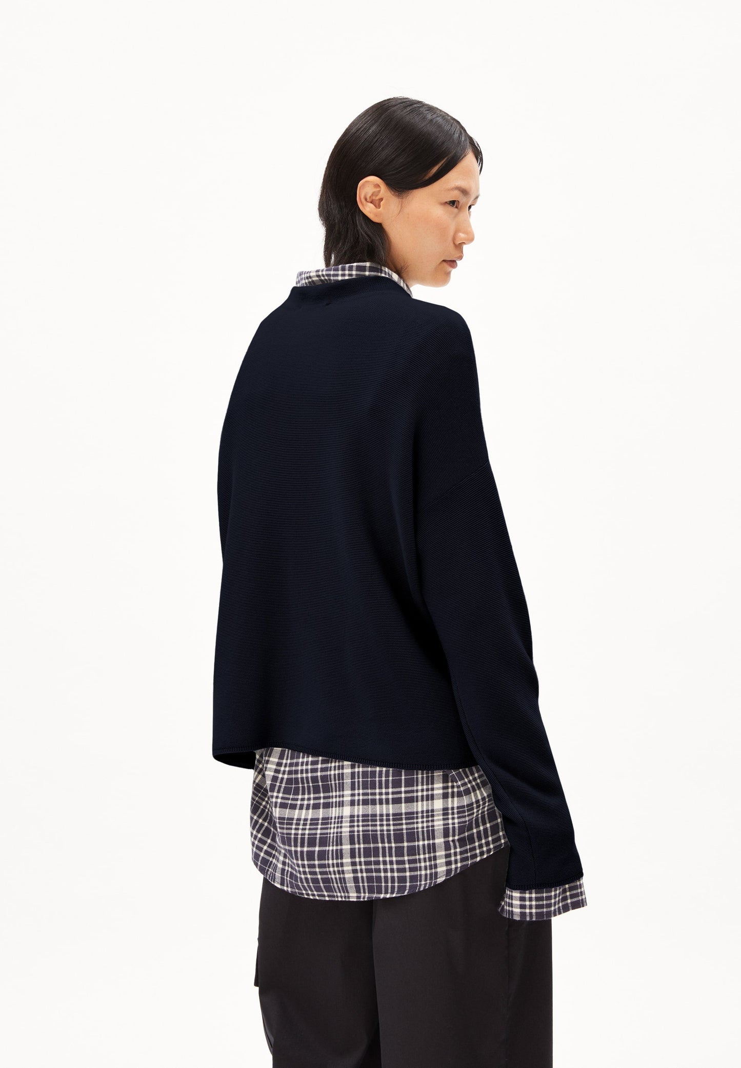 Pull ample en coton bio | marine "merinaa links links - night sky"