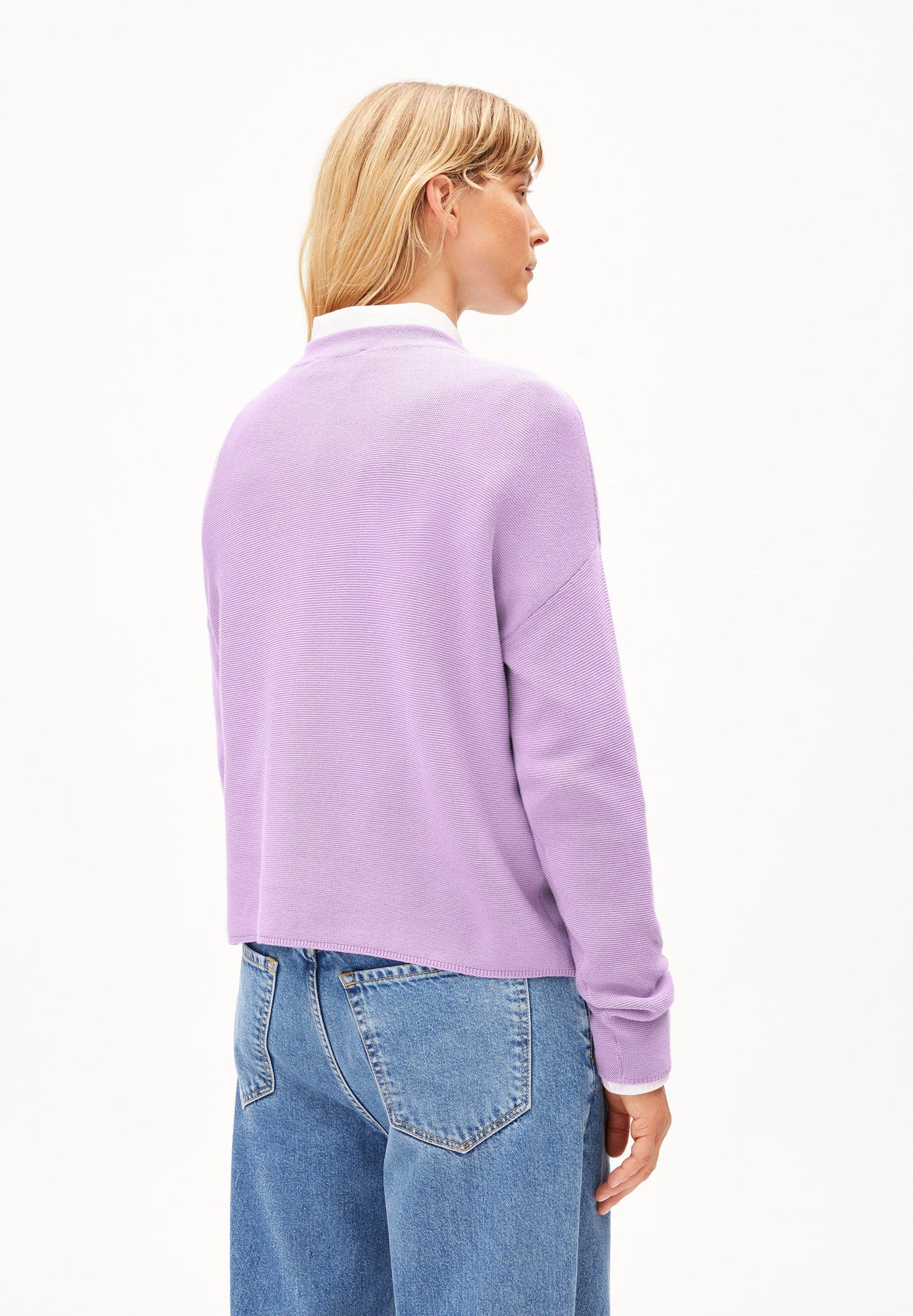 Pull ample en coton bio | Lilas "merinaa links links smart lilac"