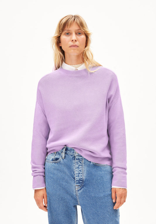Pull ample en coton bio | Lilas "merinaa links links smart lilac"